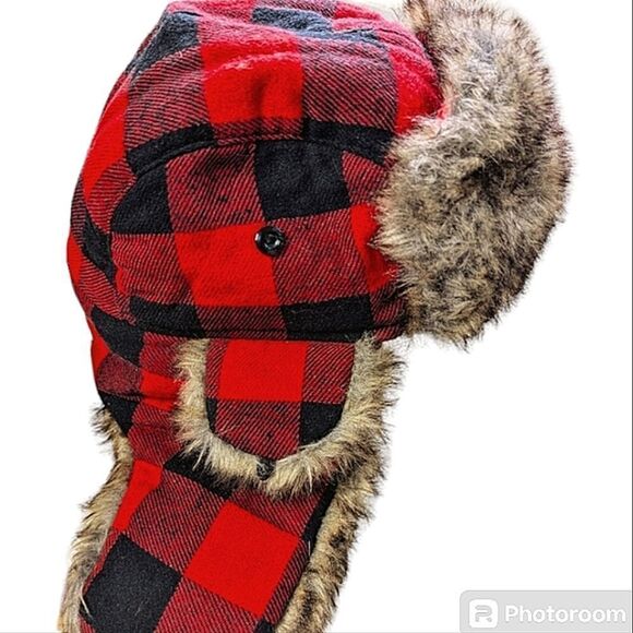 SA Company Red & Black Buffalo Plaid Trapper Hat main image 8